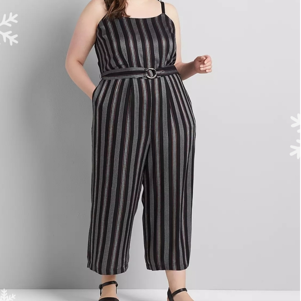 Lane Bryant Belted Jumpsuit